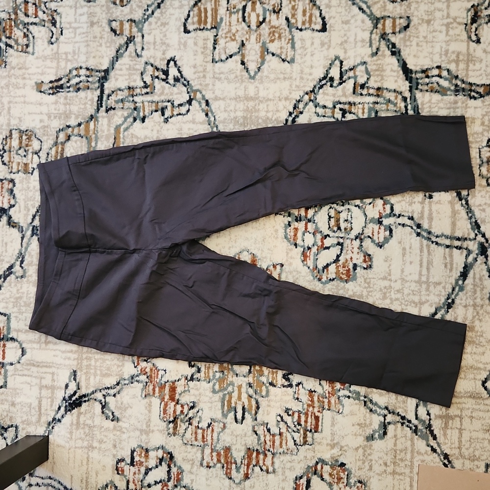 Grey ankle length dress pants